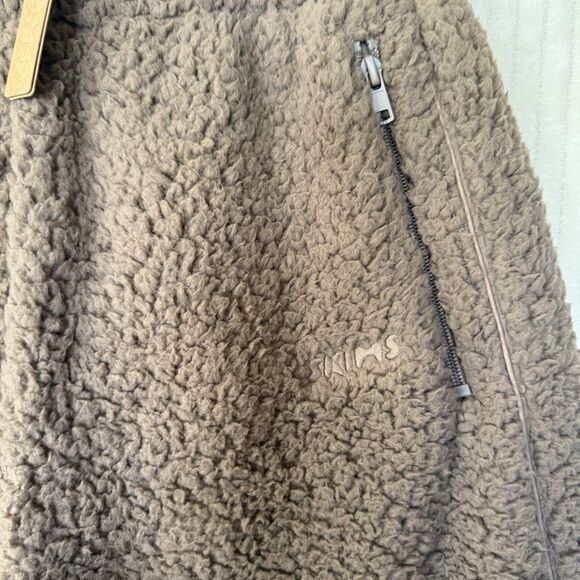 NWT SKIMS Sherpa Teddy Joggers in Dessert (brown) Women’s Size S - Picture 9 of 12